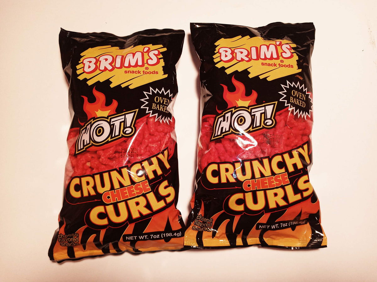 Brim's Hot Crunchy Cheese Curls 2 Packs each 7 oz bags