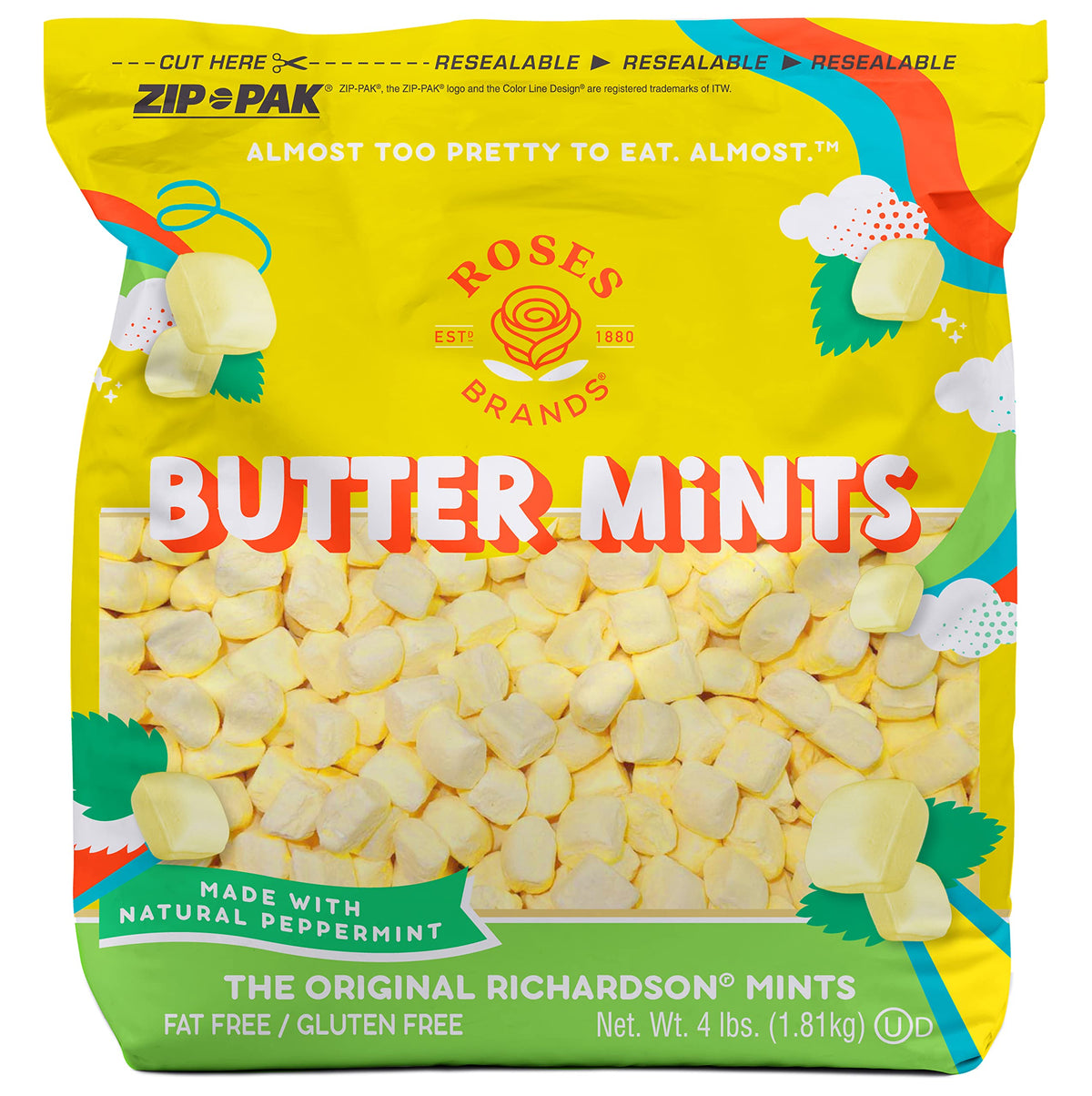 Roses Brands - Butter Mints - 4 lbs (1-Pack)
