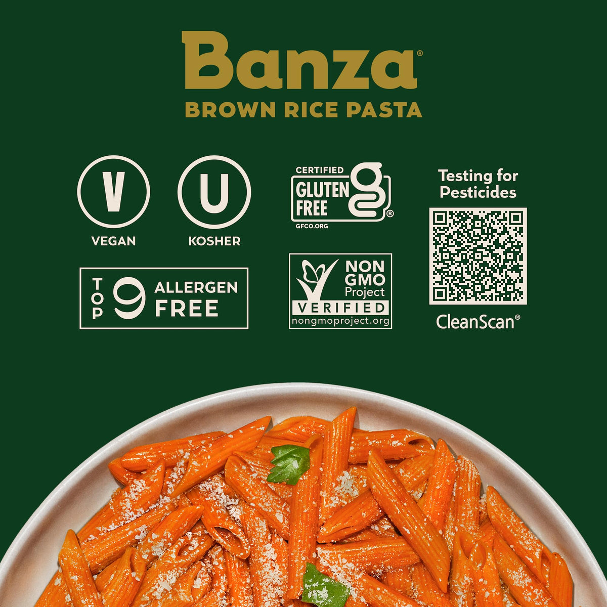Banza Pasta Brown Rice Rotini, 10 oz