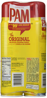 PAM No-Stick Cooking Spray Cans, 16 Ounce, 2 Pack