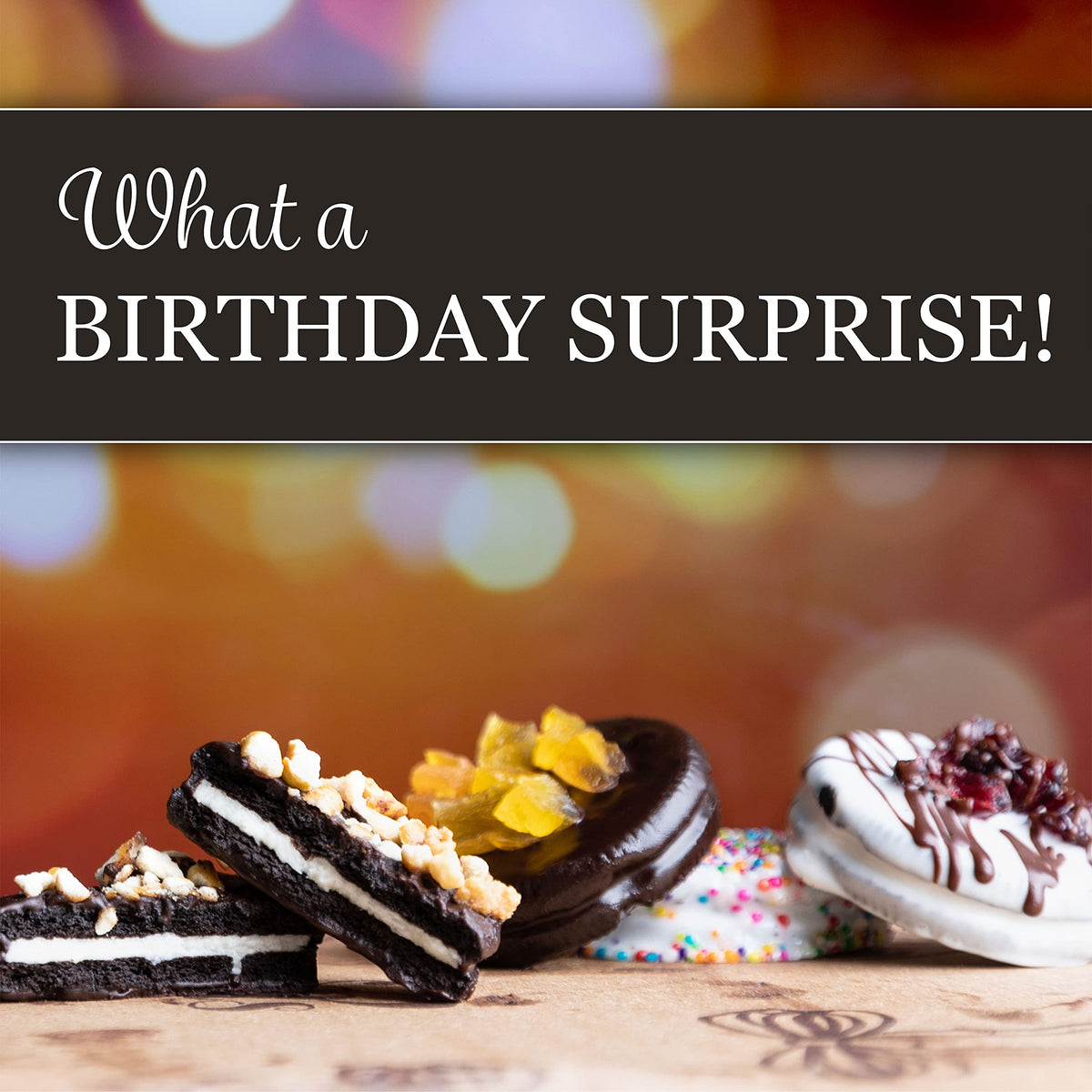 Barnetts Happy Birthday 12 Chocolate Cookies Basket Gourmet Treats