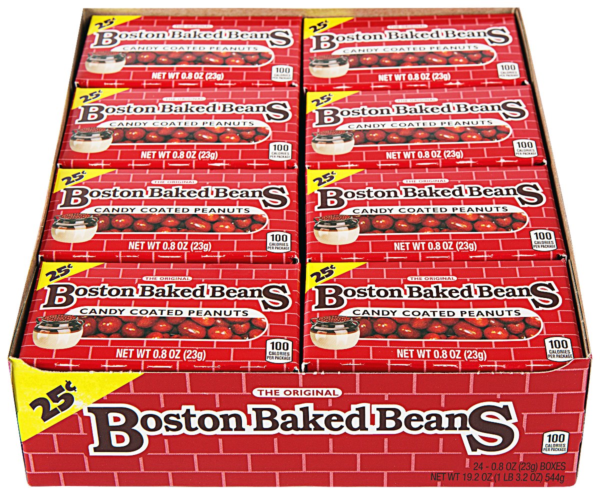 Boston Baked Beans Candy Coated Peanuts 0.8 Ounce (Pack of 24)