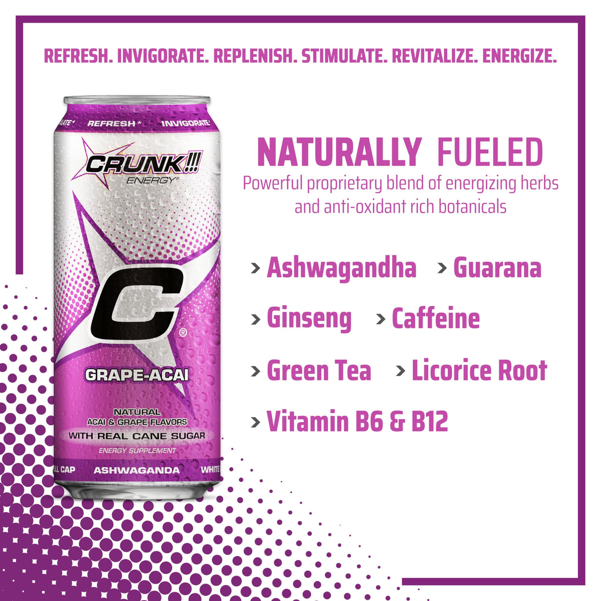 CRUNK!!! Energy Grape-Acai 16oz 12pack