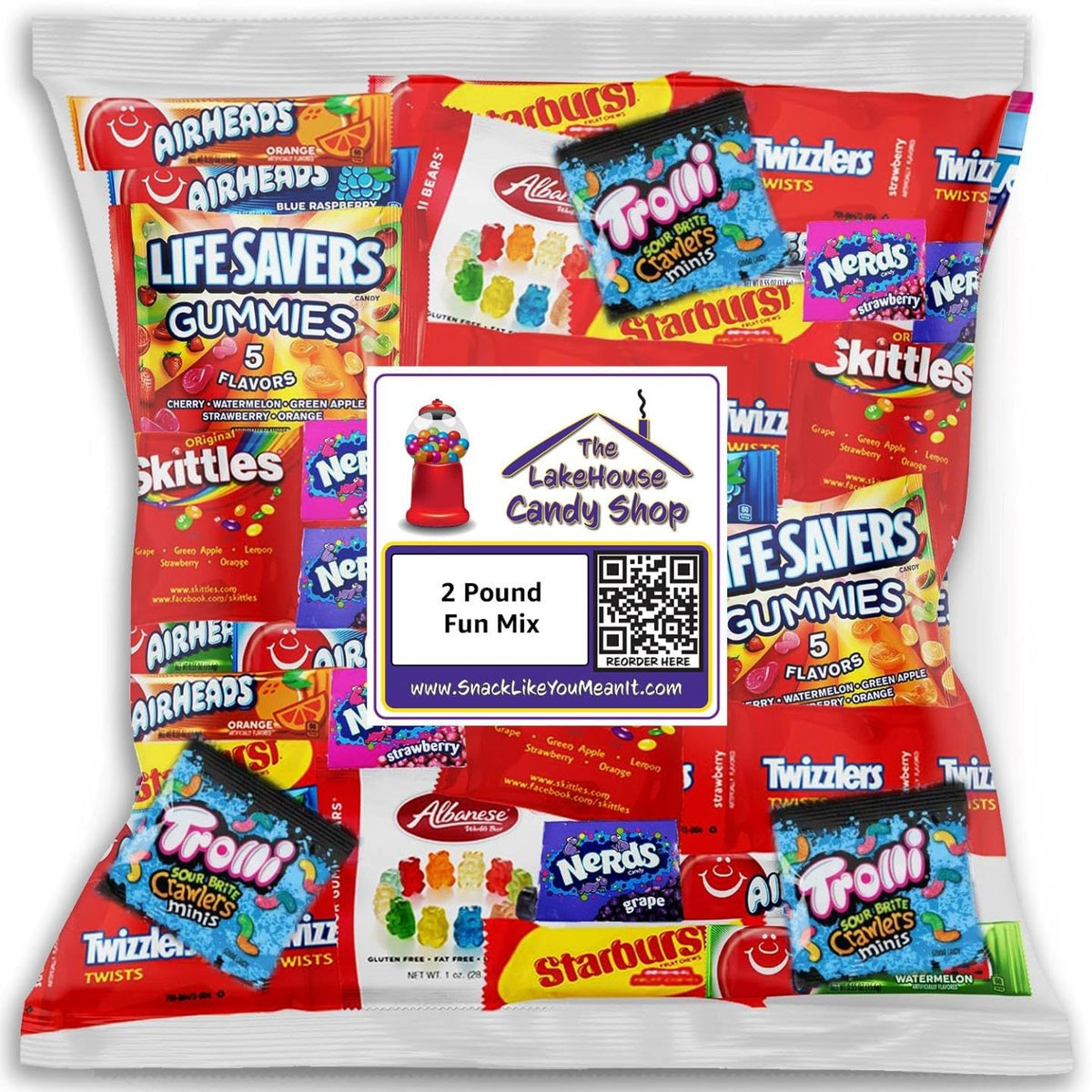 Mixed Candy Assortment Bag Bulk - 2 Pound Assorted Variety by The LakeHouse