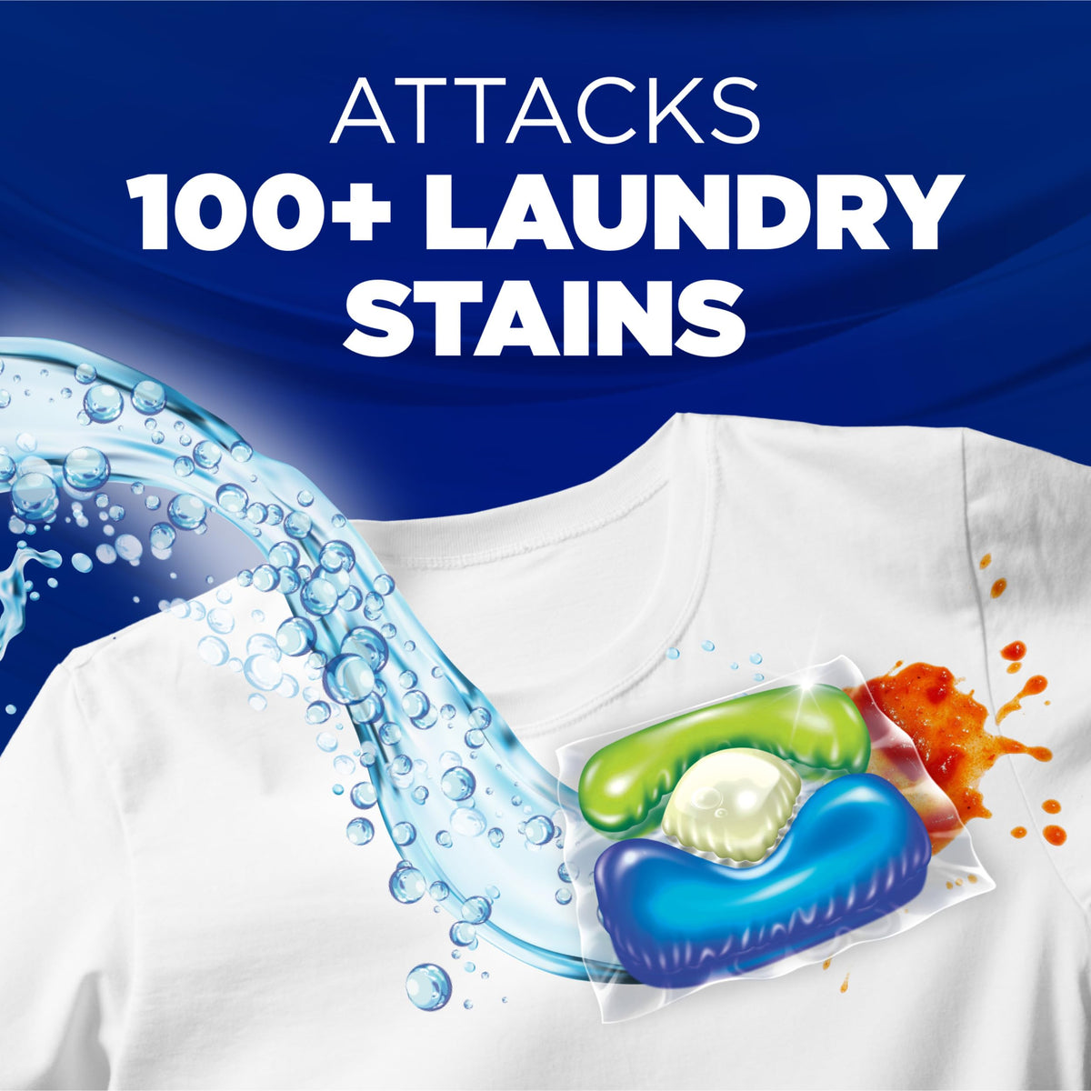 Arm & Hammer Plus OxiClean 5-in-1 Laundry Detergent Power Paks, 42 Count (Packaging may vary)