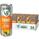 V8 Energy Sparkling Orange Pineapple Energy Drink, 4 Count 11.5 Fl Oz (Case of 6)