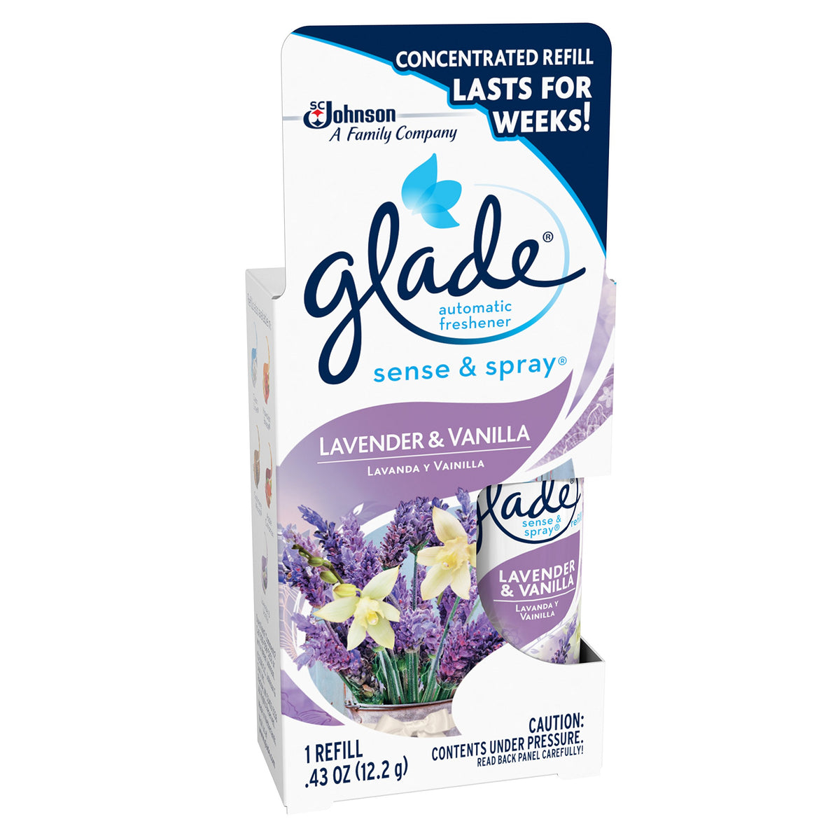 Glade Sense & Spray Refill, Lavender Vanilla, 0.43 Oz