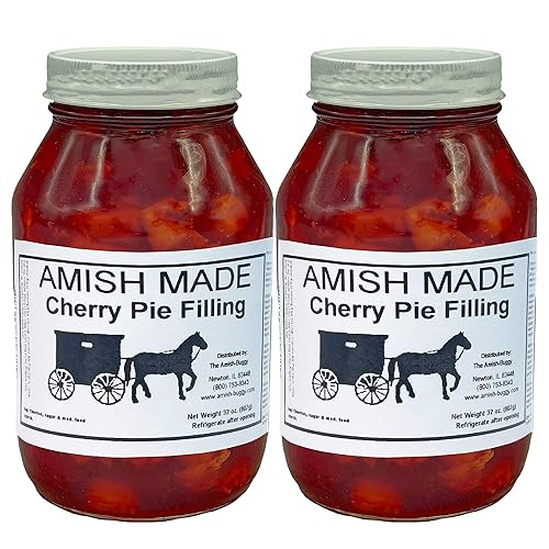 Amish Pie Filling Cherry - TWO 32 Oz Jars