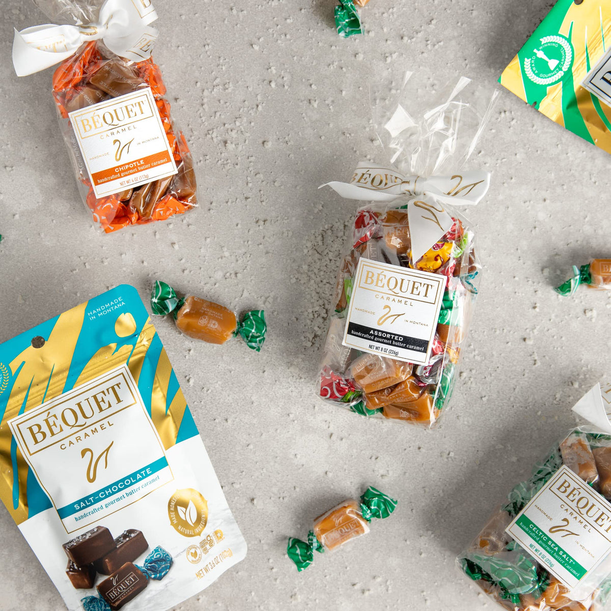 Béquet Caramel - Chipotle Caramel - Candy Individually Wrapped - Gourmet Caramel Candy - Made in Montana - Kosher (Star D) and Gluten Free - 8 oz Gift