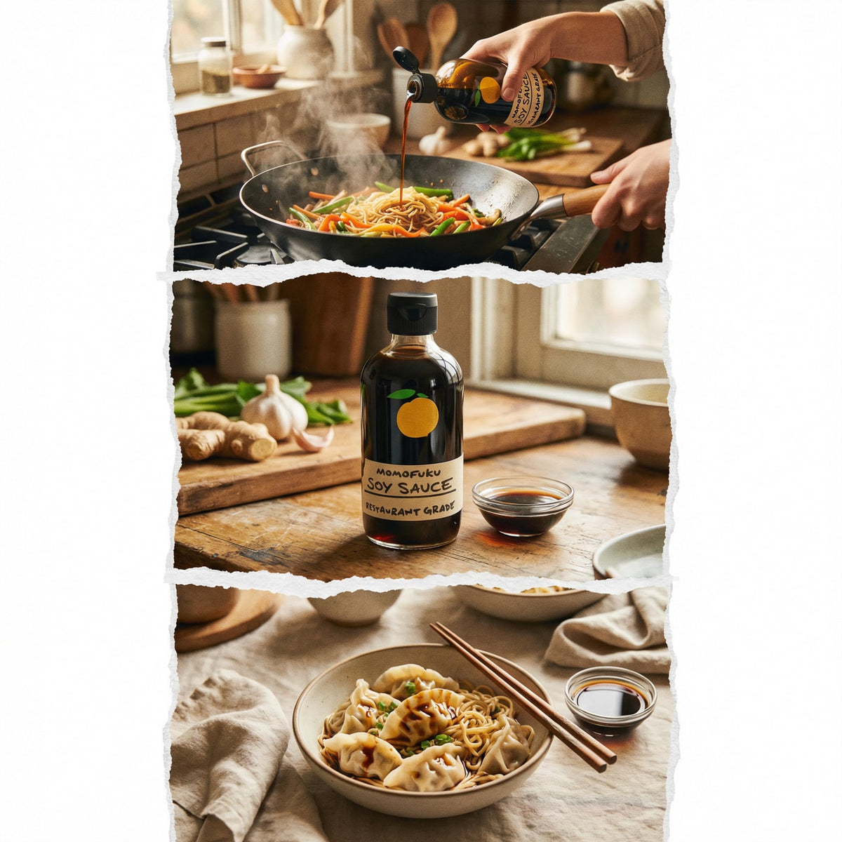 Momofuku Sauce Soy 8 oz - Pack of 10 - Soy Sauce for Asian Cooking - Dark Soy Low Sodium Shoyu - Light Style Dumpling Sauce - Organic Tamari