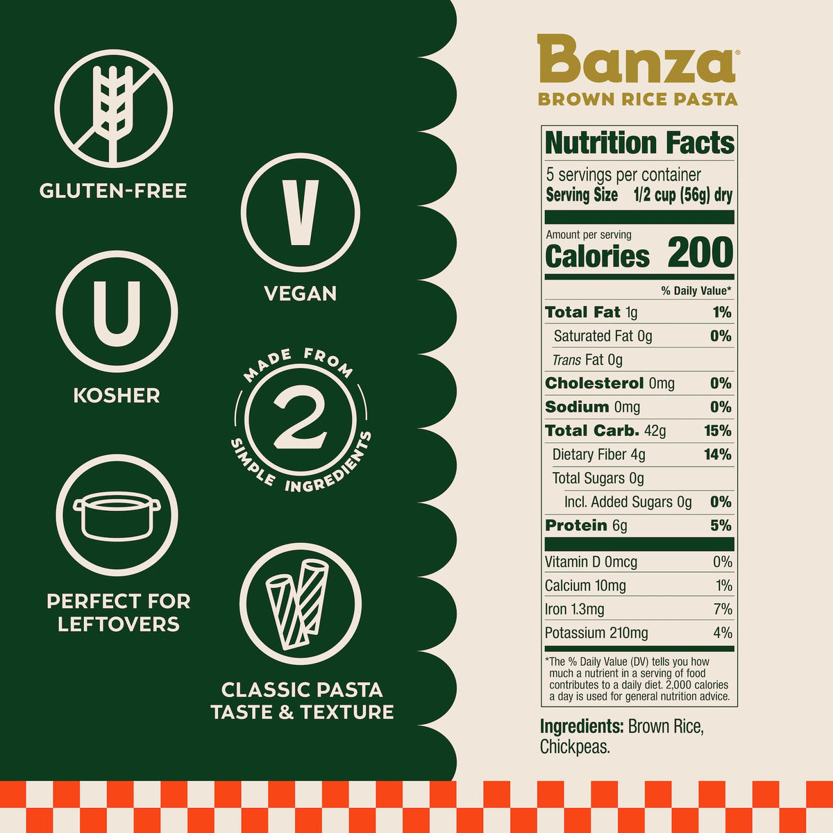 Banza Pasta Brown Rice Elbows, 10 oz