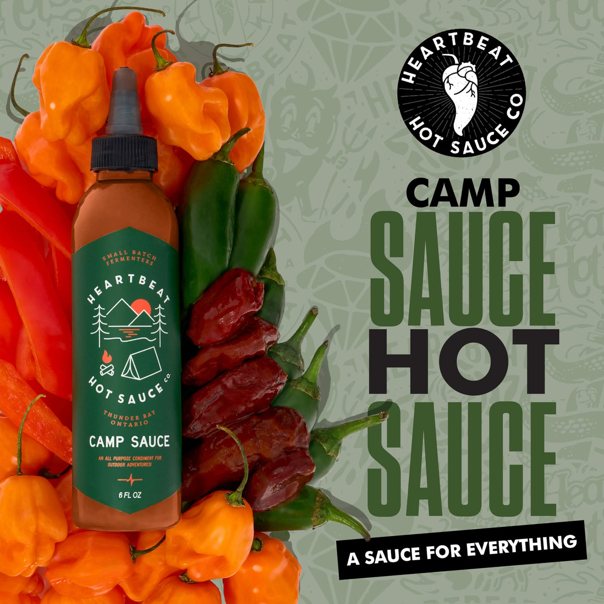 Heartbeat Hot Sauce Co. | Camp Sauce, 6 oz. 6 pack