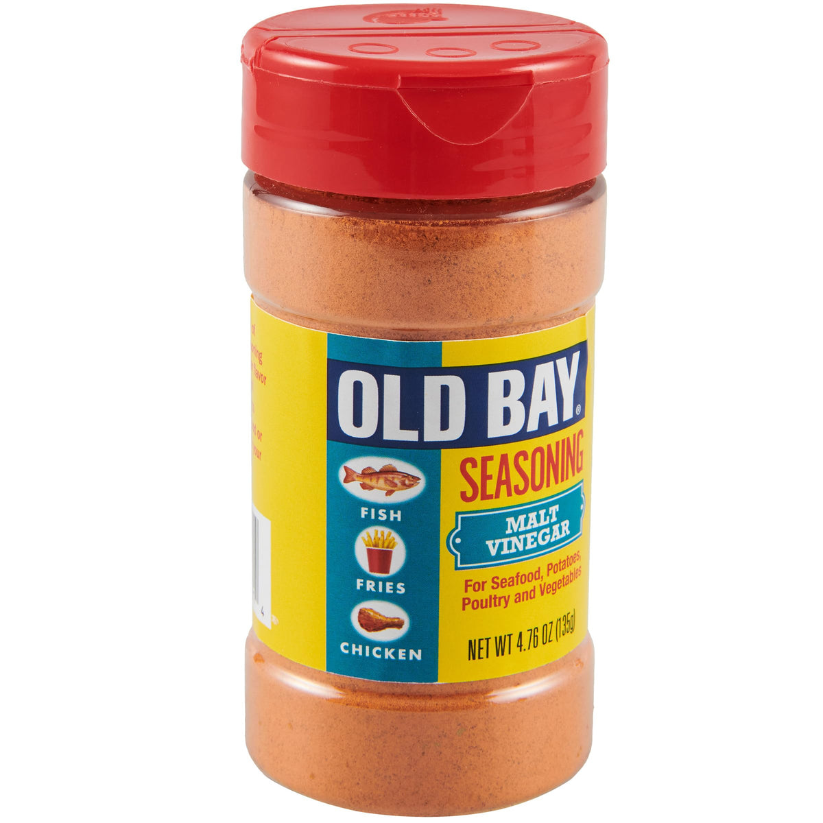 OLD BAY Seasoning, Malt Vinegar, Perfect for Fries, Wings, Seafood, or Vegetables, 4.76 oz