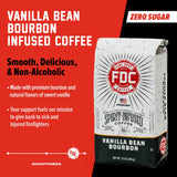 Fire Department Coffee - Vanilla Bourbon Coffee - Gives Back to Firefighters - Vanilla Bean Bourbon Infused Whole Bean - Non-Alcoholic - Roasted in