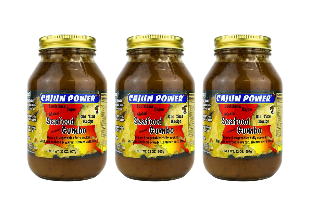 Cajun Power Makin' Seafood Gumbo 32 oz (Pack of 3)