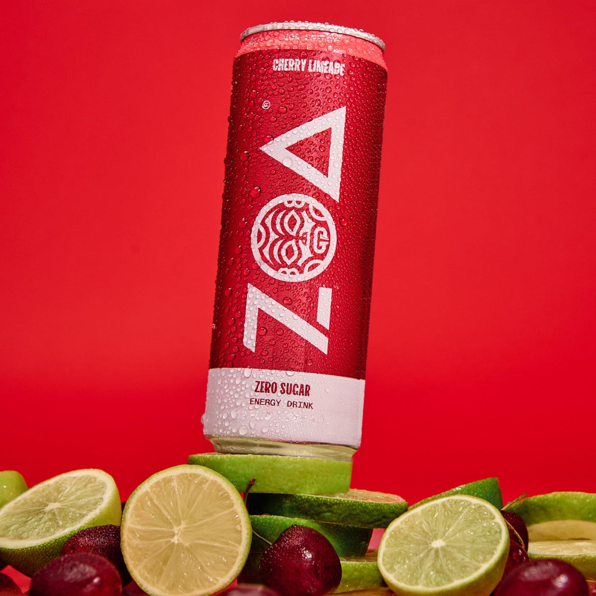 ZOA Zero Sugar Energy Drinks - Cherry Limeade | Healthy Energy Formula with Natural Caffeine, Daily Vitamin C, Essential B-Vitamins | Gluten-Free