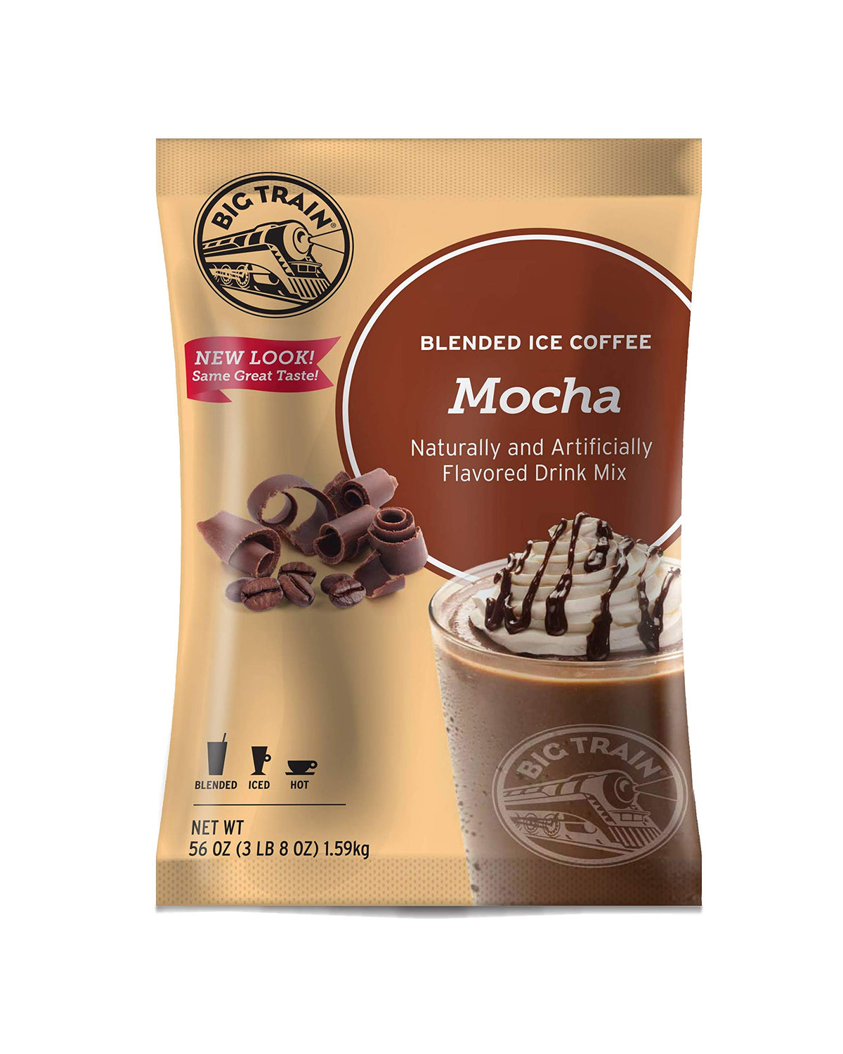 Big Train Mocha Blended Iced Coffee Mix, 3.5 Pound -- 5 per case.