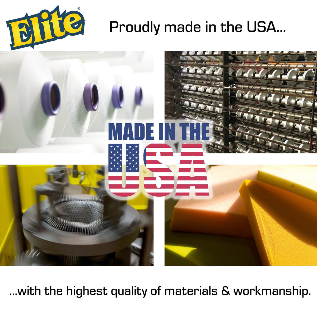 Elite PRO All Purpose Cleaning Pad, 6 Pack, Non Scratch, Dish Sponge, Scrubber, Made in USA. Large Thin Sponge for Kitchen and Household Use. Flexible