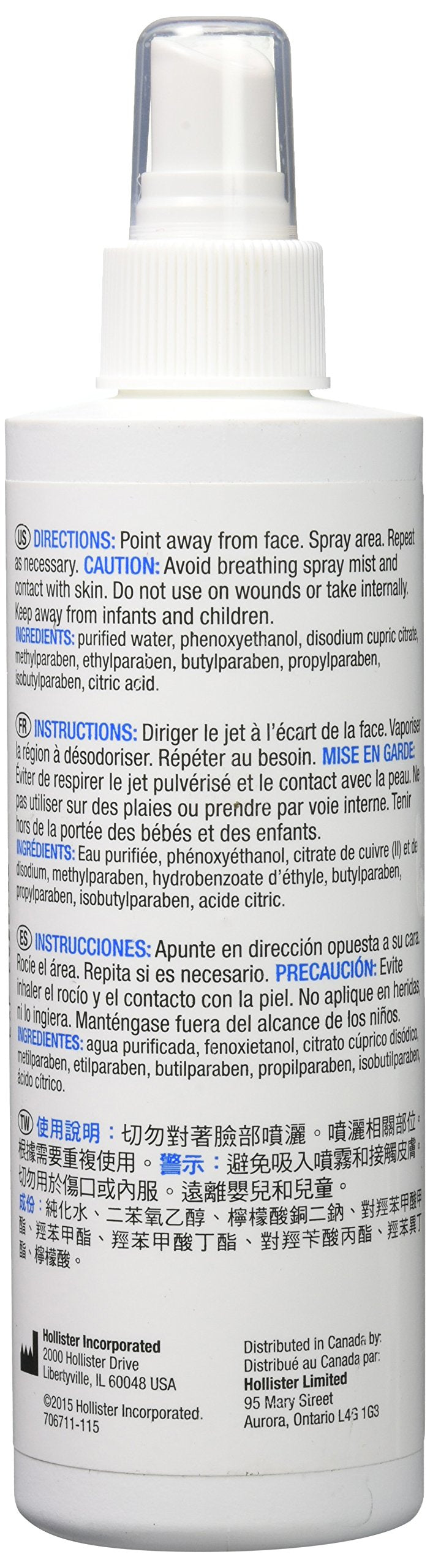 M9TM Odor Eliminator Spray 8 ounces/UnScented/Each