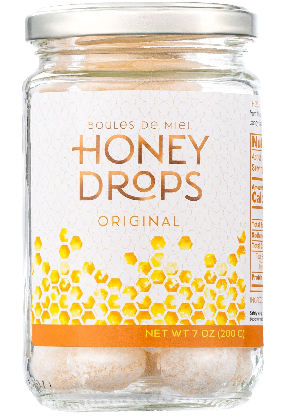 Gourmanity Honey Drops, Delectable Balls of Hard Honey Candy with Surprise Honey Filling, Carefully Crafted with Natural Honey, Made in Provence