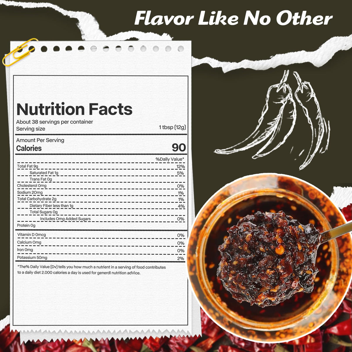 Kah's Journey Original Szechuan Chili Oil - 15.87oz (450g) Spicy Chili Crisp with Crunchy Garlic, Vegan, Sugar Free Hot Sauce, Great for Noodles