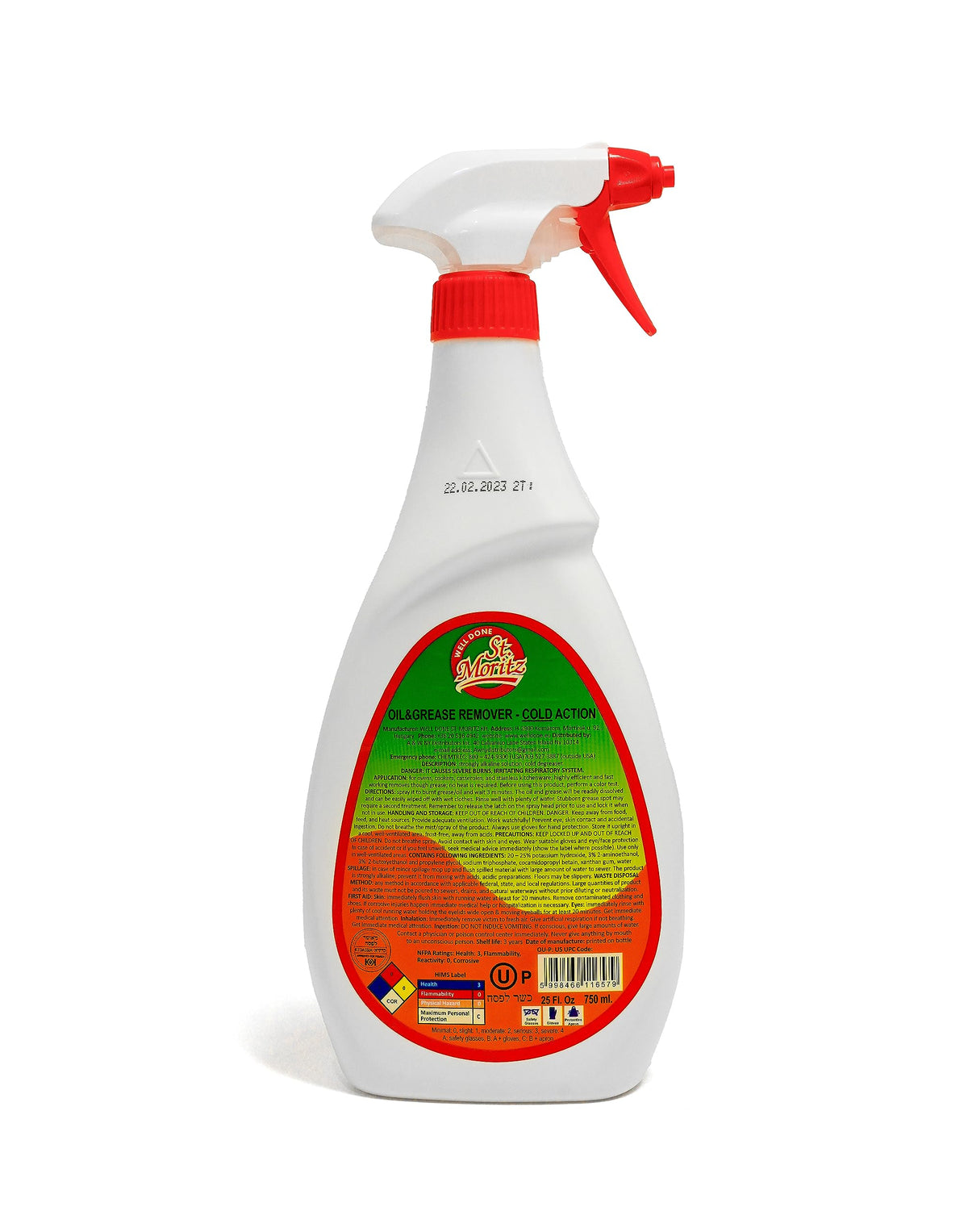 Well Done St.Moritz Oven Cleaner 27Oz (750Ml) Fume Free Pack (2)