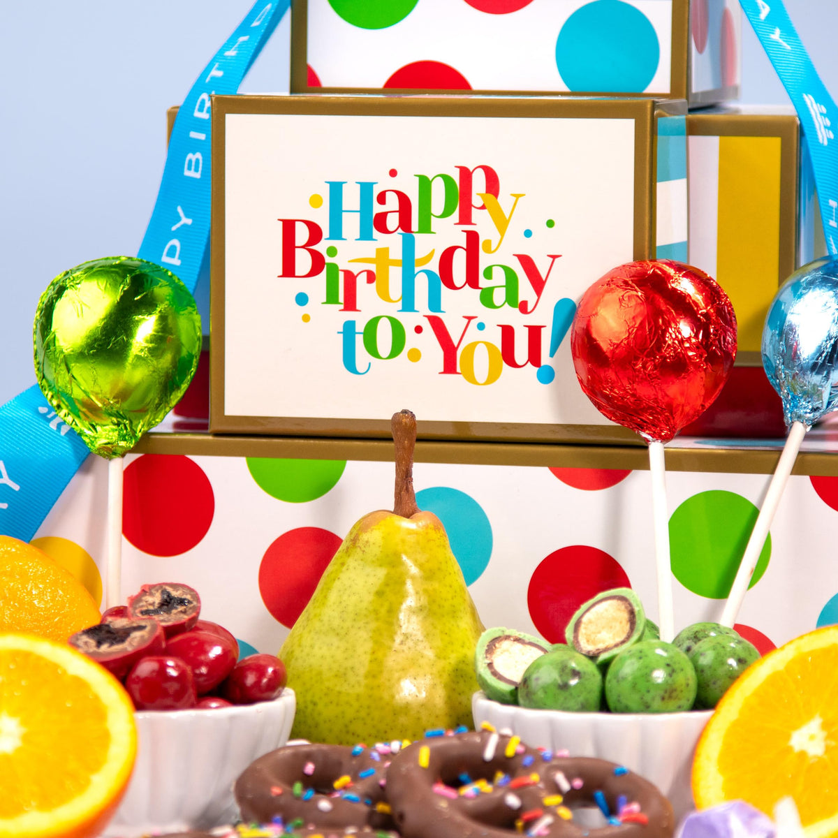 Birthday Fruit & Chocolate Tower