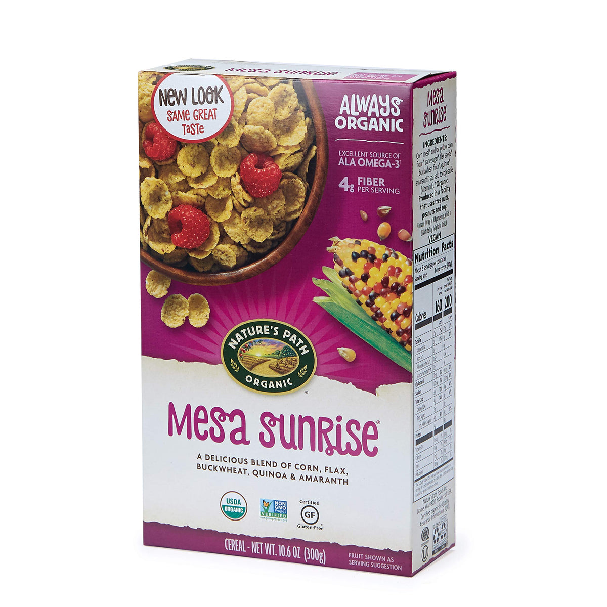 Nature's Path Organic Gluten Free Mesa Sunrise Flakes Cereal, 10.6 Ounce (Pack of 6), Non-GMO, Heart Healthy, High Fiber, 4g Plant Based Protein