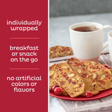 Nonni's THINaddictives Cranberry Almond Nut Cookies with Real Fruit, Sweet Crunchy & Chewy Crisps, 6 Boxes of 6 On-the-Go Packs (108 Cookies Total)