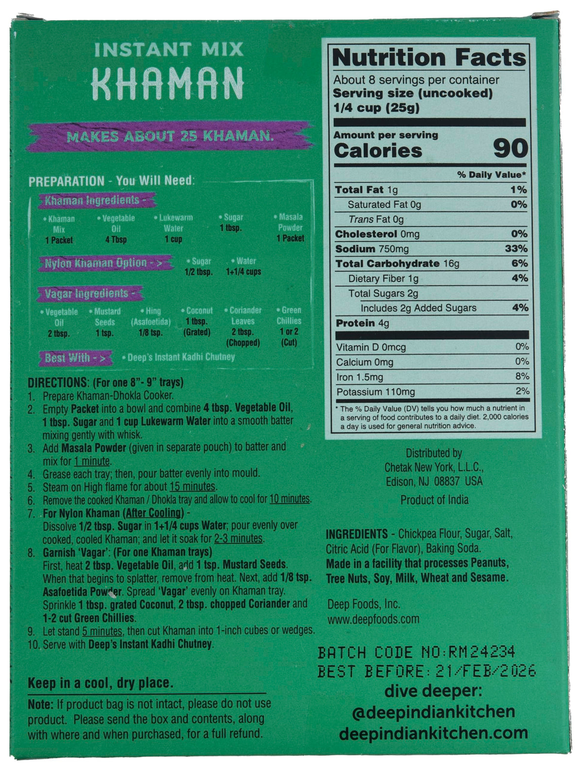 Khaman Instant Mix (7oz)