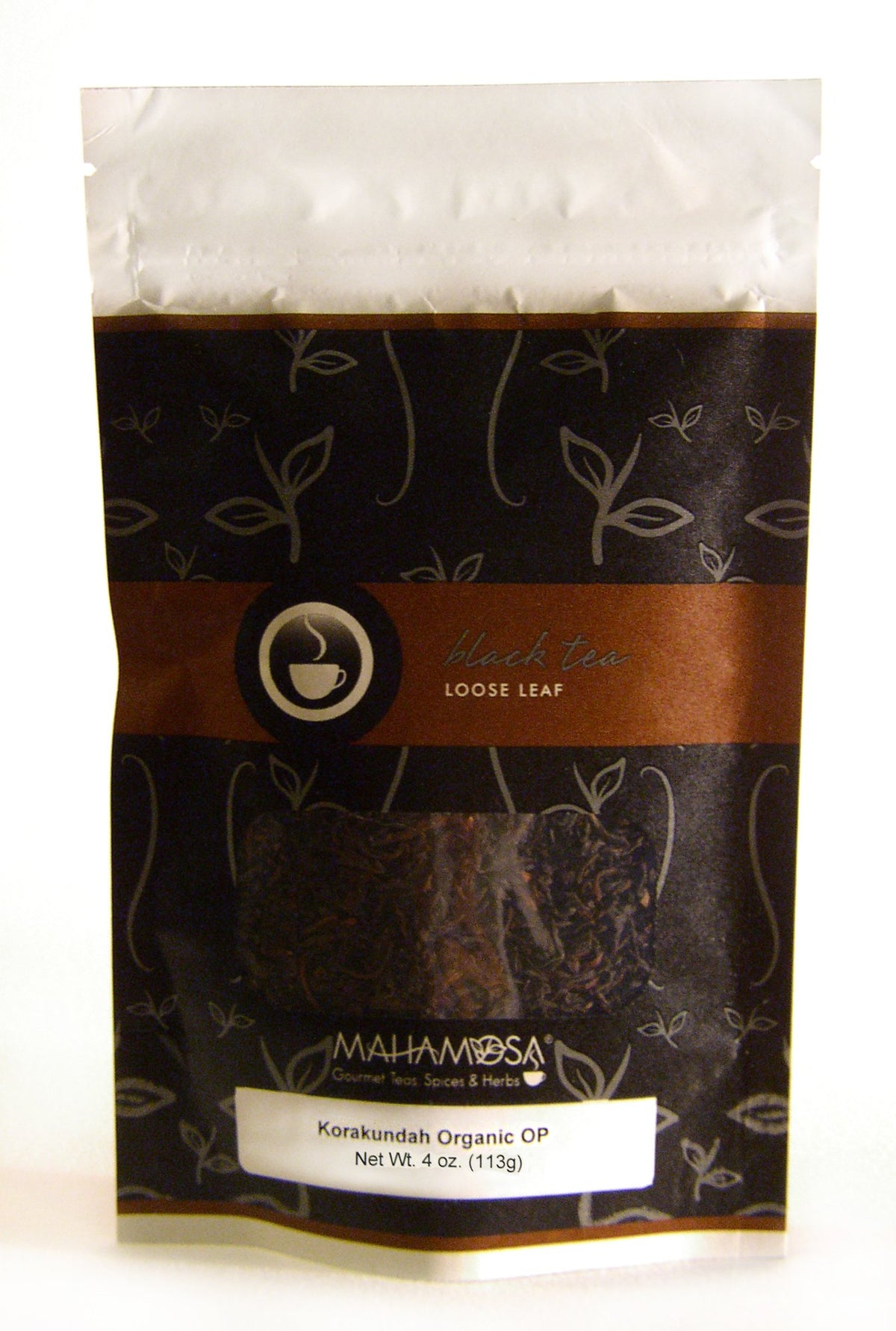 Mahamosa Nilgiri Indian Black Tea Loose Leaf (Looseleaf)- Korakundah Organic OP 4 oz, Single Estate Loose Leaf Black Tea