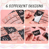 Zonon 180 Pcs Sweet 16 Birthday Candy Bar Wrappers, Mini Chocolate Stickers