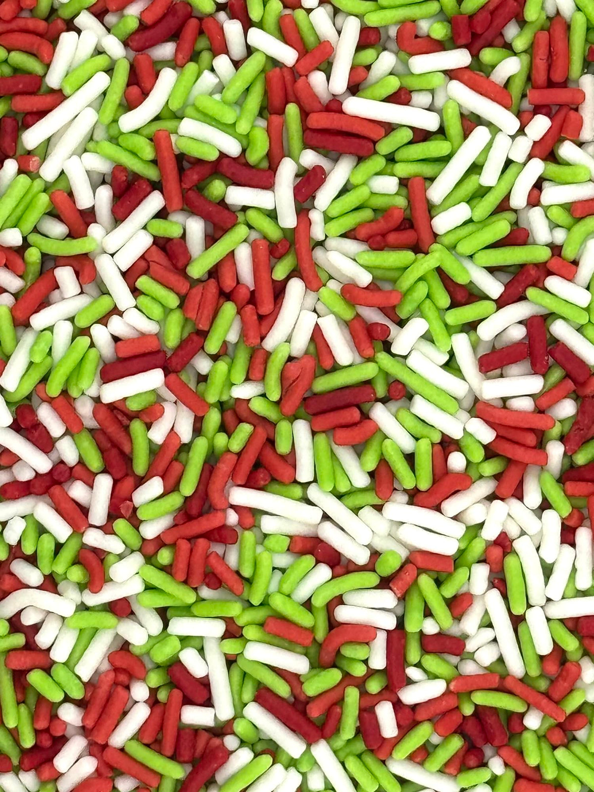Red Green White Edible Sprinkles for Holiday Christmas Cake Decorating, Cupcakes, Cookies, Ice Cream and Donut Toppings Edible Decorating Baking