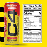 C4 Performance Energy Drink with Zero Sugar, Cherry Popsicle, 4pk
