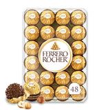 FERRERO ROCHER Fine Hazelnut Milk Chocolate Gift Box, 48 Count, Ideal Hostess Gift, 600g