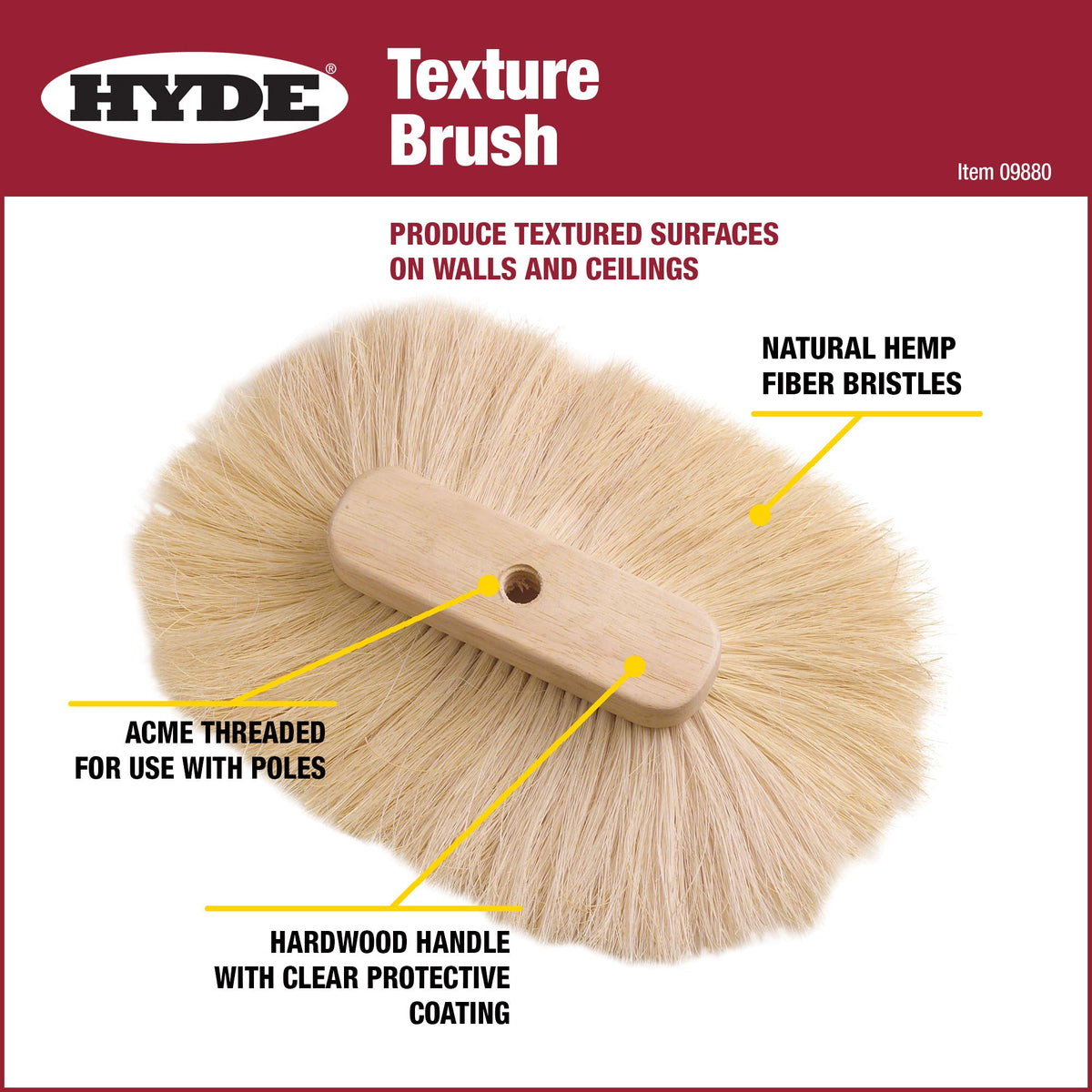 HYDE 09880 Texture Brush Large