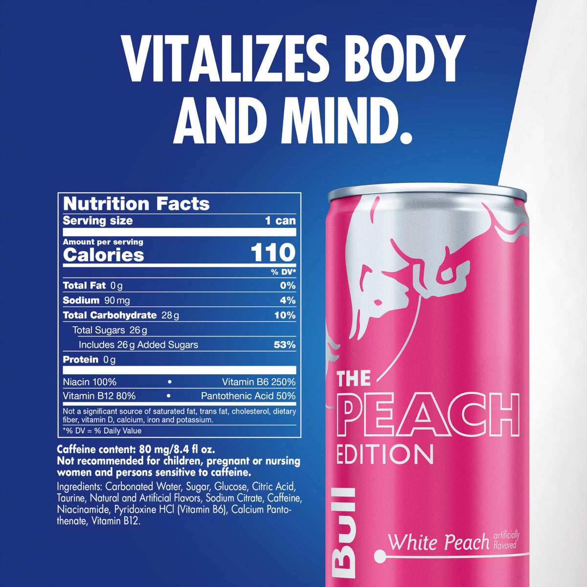 Red Bull Energy Drink, White Peach, Peach Edition
