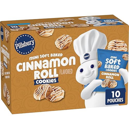 Pillsbury Mini Soft Baked Cinnamon Roll Flavored Cookies 10 Count