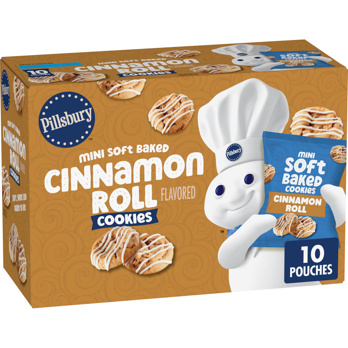 Pillsbury Mini Soft Baked Cinnamon Roll Flavored Cookies 10 Count