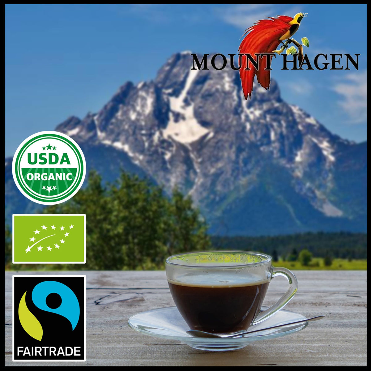 Mount Hagen 7.05oz Organic Freeze Dried Instant Decaf Coffee | Made From Organic Medium Roast Arabica Beans | Fair-Trade, Eco-friendly Instant