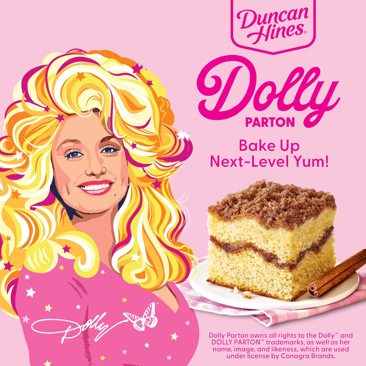 Duncan Hines Dolly Parton's Cinnamon Swirl Crumb Cake & Muffin Mix, 20 oz.