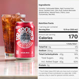 Dr. Brown's Black Cherry Soda - A New York Original - 24 Cans - Kosher, Gourmet Soda Pop - Black Cherry Flavored Craft Soda - 24 x 12 oz Cans