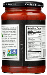 Cucina & Amore, Sauce Tomato Basil, 16.8 Ounce