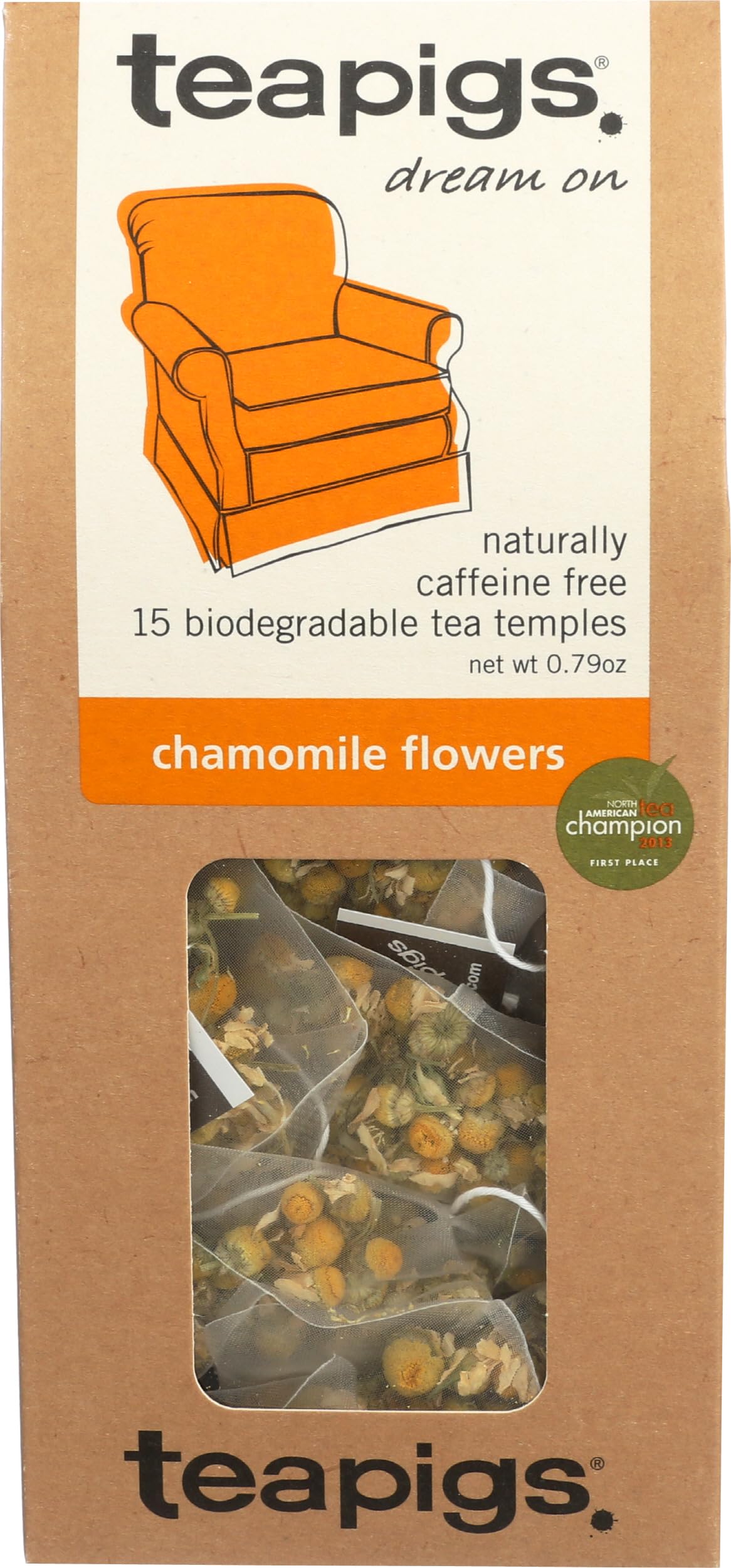 teapigs Chamomile Flowers Tea, 15 Count