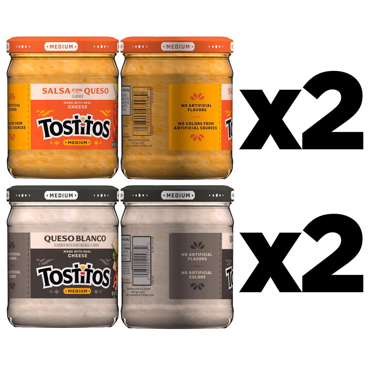 Tostitos, Queso Variety Pack, 11.25 Ounce (Pack of 4)
