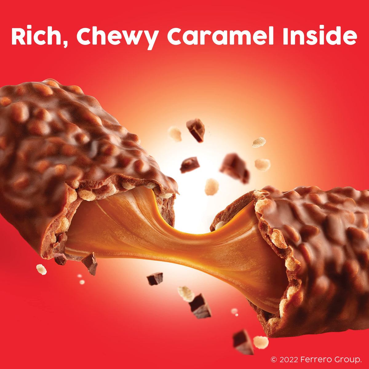 100 Grand Crispy Milk Chocolate with Caramel, Share Size Individually Wrapped Candy Bars, 2.2 oz each, Bulk 24 Count Box