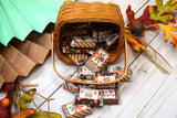Thanksgiving with Friends Friendsgiving Themed Mini Chocolate Candy Bar Sticker Wrappers, 45 1.4" x 2.6" Wrap Around Labels by AmandaCreation, Great