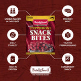 Bridgford Pepperoni Snack Bites 4 oz Pack of 3 - Ready-to-Eat Pepperoni Snacks for On-The-Go Snacking - Pork and Beef Pepperoni Bites with Zero Carbs