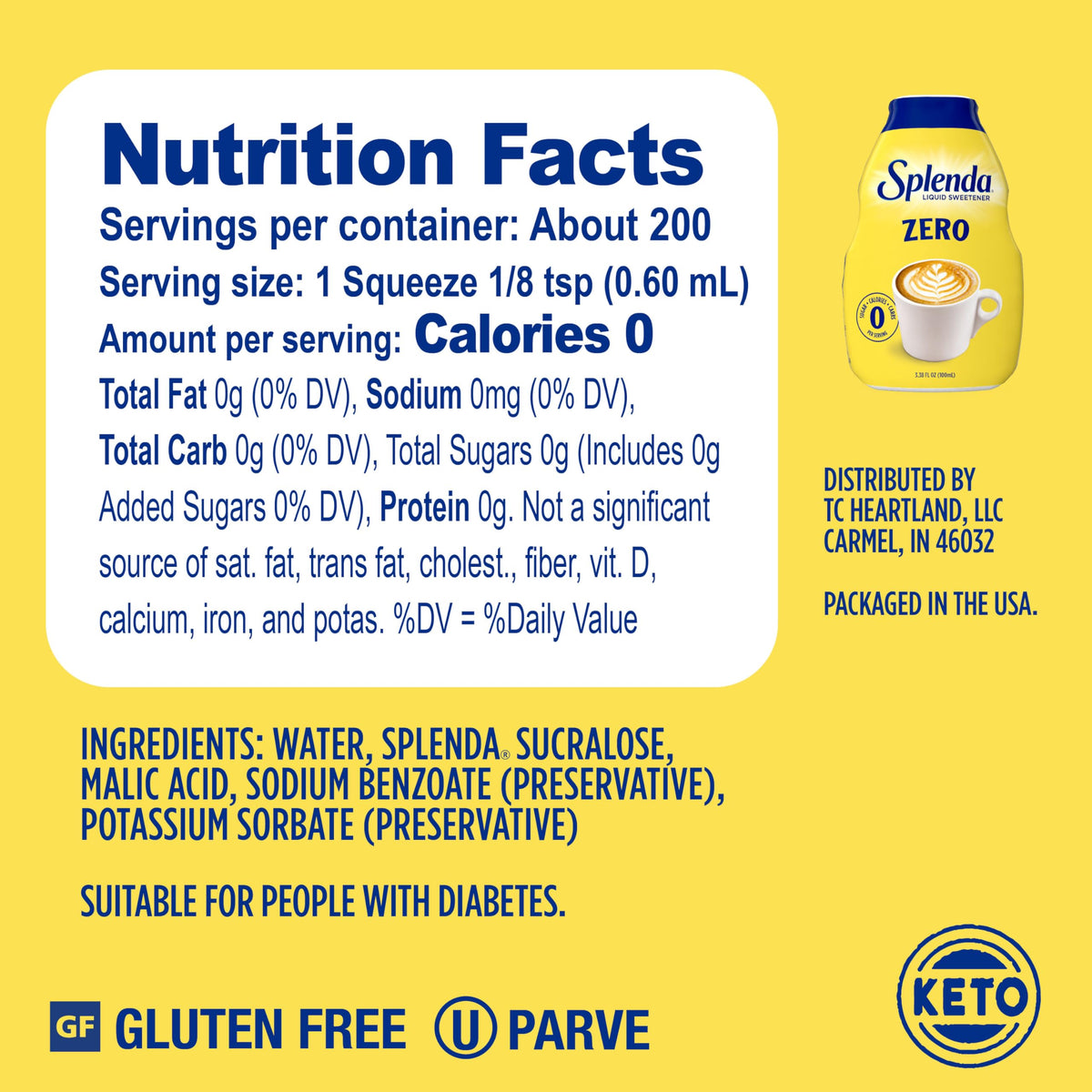 Splenda Liquid Zero Calorie Sweetener drops, 100ml (Pack of 1)