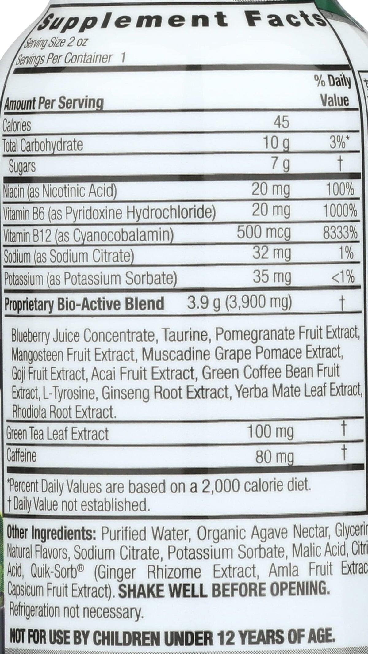 Nature's Answer Green Tea Energy Display Center Case, 12 Count